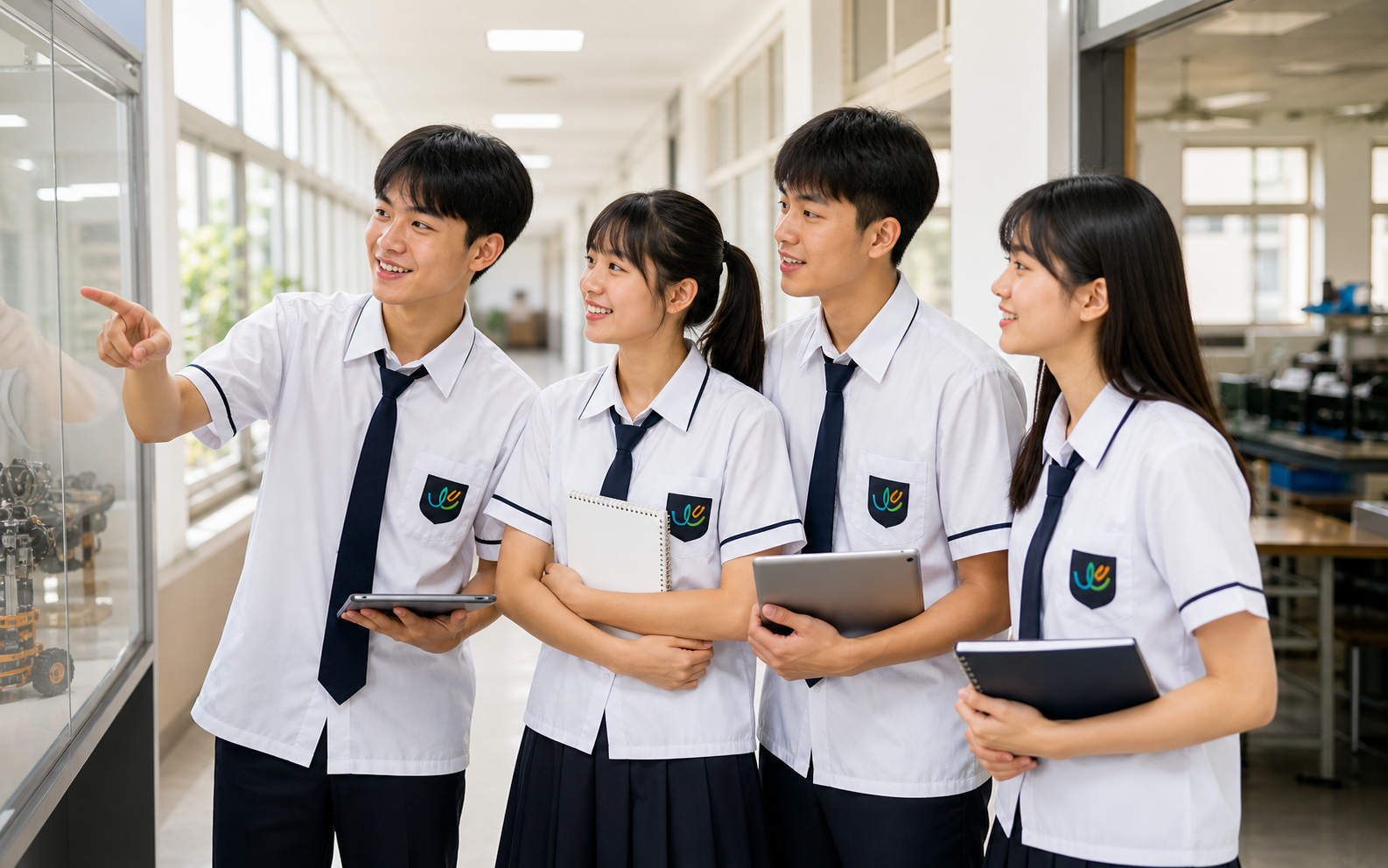 นักเรียนธุรกิจพลังงานได้เรียนพื้นที่ในโรงเรียน เพื่อโต้ตอบหลักสูตร